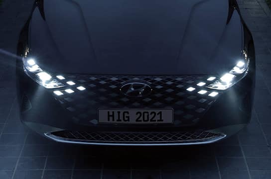 Azera Integrated parametric jeweled grille