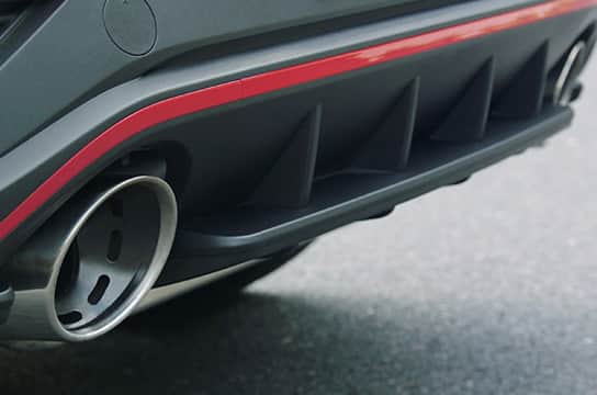 Bigger rear exhaust pipes.